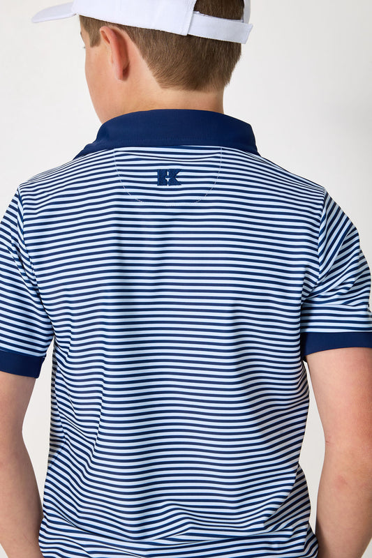 Navy Thin Stripe Polo