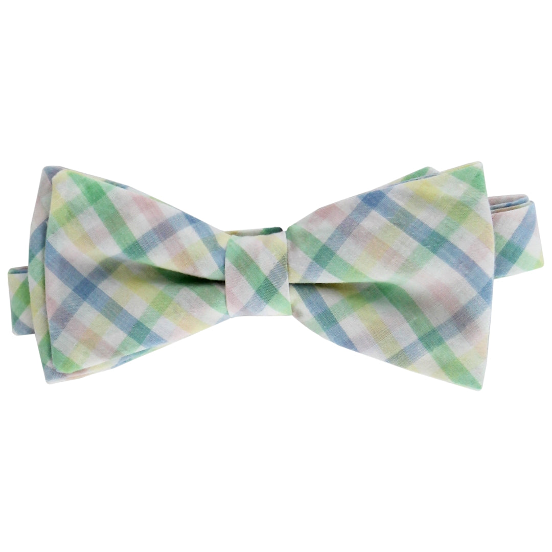 Harlow Pastel Plaid Bow Tie