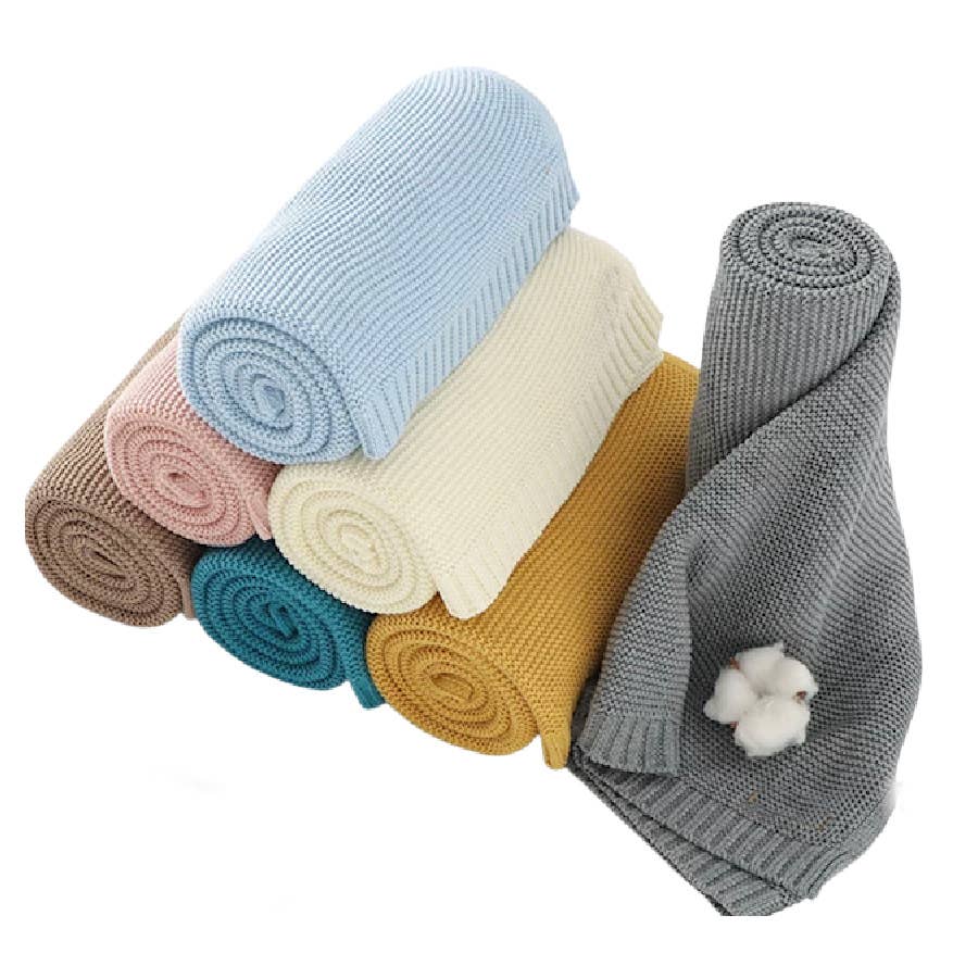 Nap Time Cotton Blanket - Baby Blue