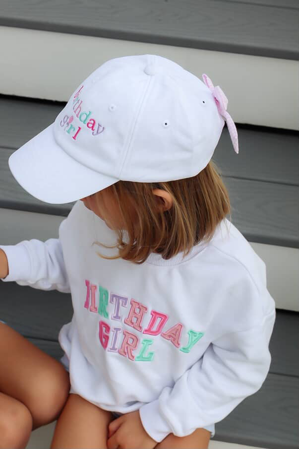 Birthday Girl Bow Baseball Hat