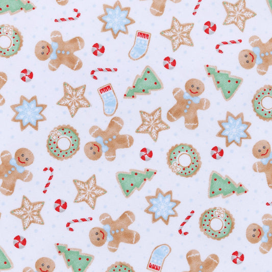 Frosted Wonderland Print Footie - Light Blue