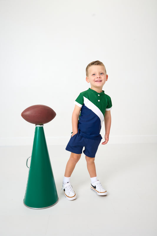 Cross-Court Blade Shirt / Green Navy