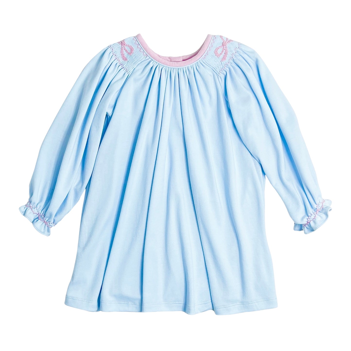 Bow Juno Dress Light Blue Knit