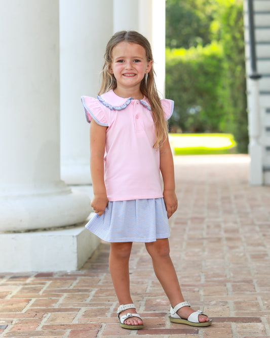 Camilla Skort Set Pink & Dusty Blue