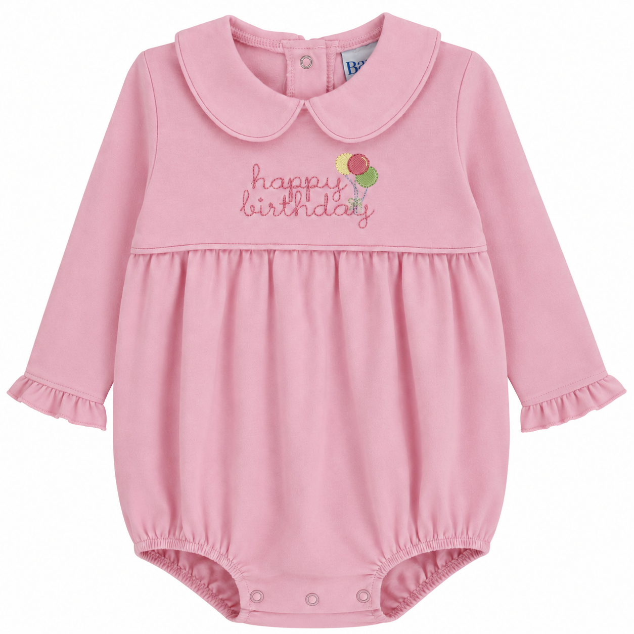 Happy Birthday Pink Long Sleeve Bubble
