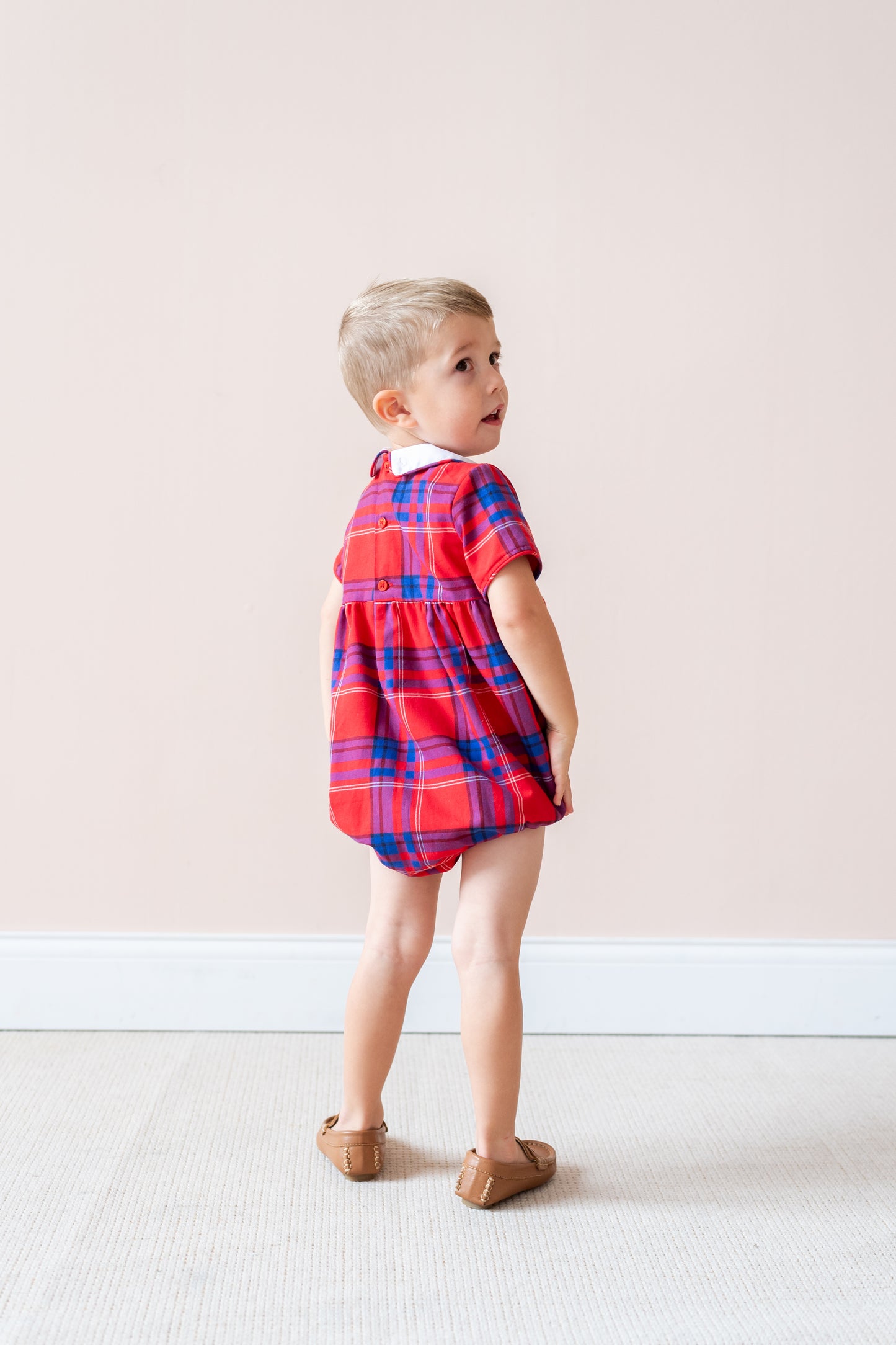 Angelo Boy Bubble - Red Plaid