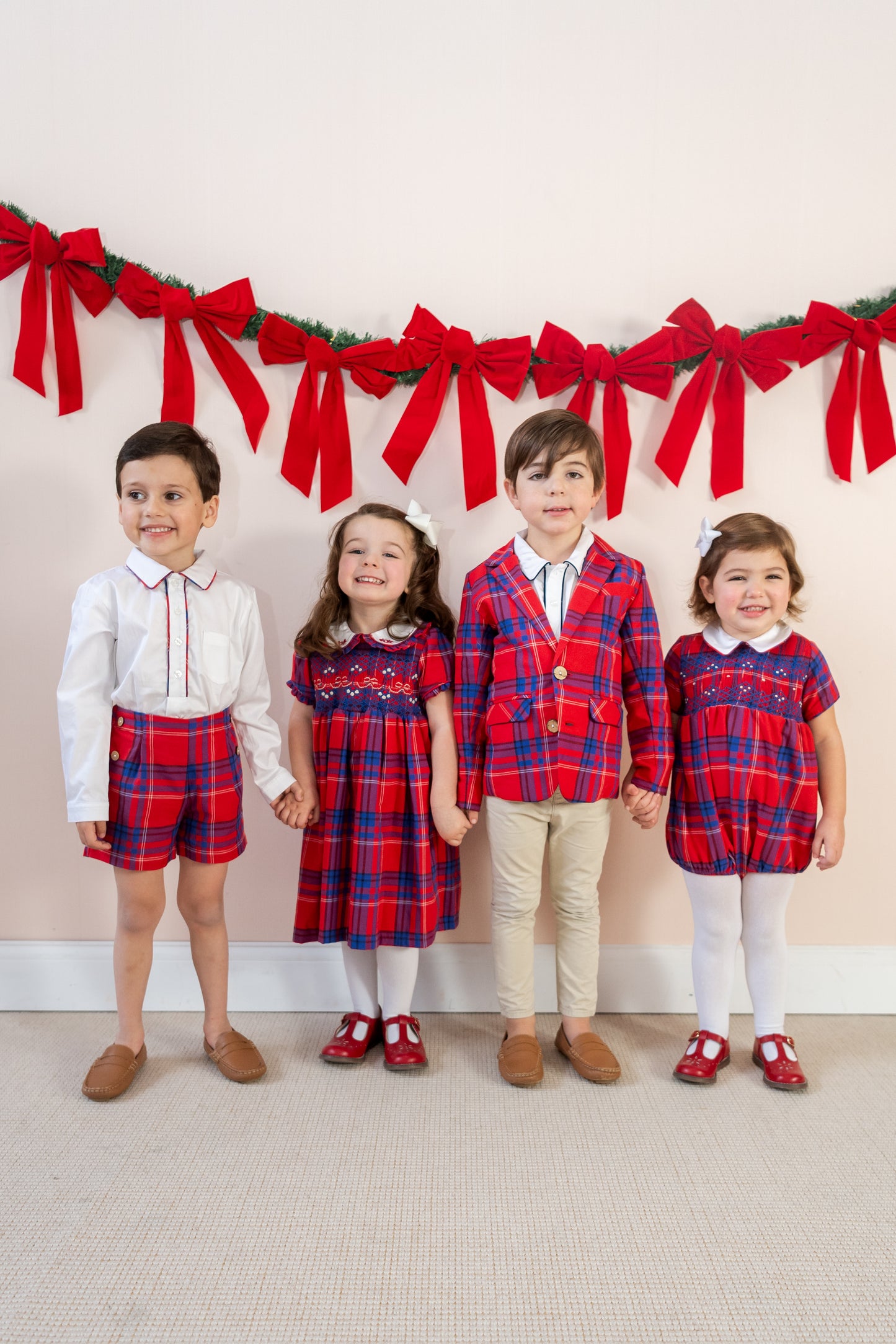 Hayden Long Sleeve Boy Set - Red Plaid