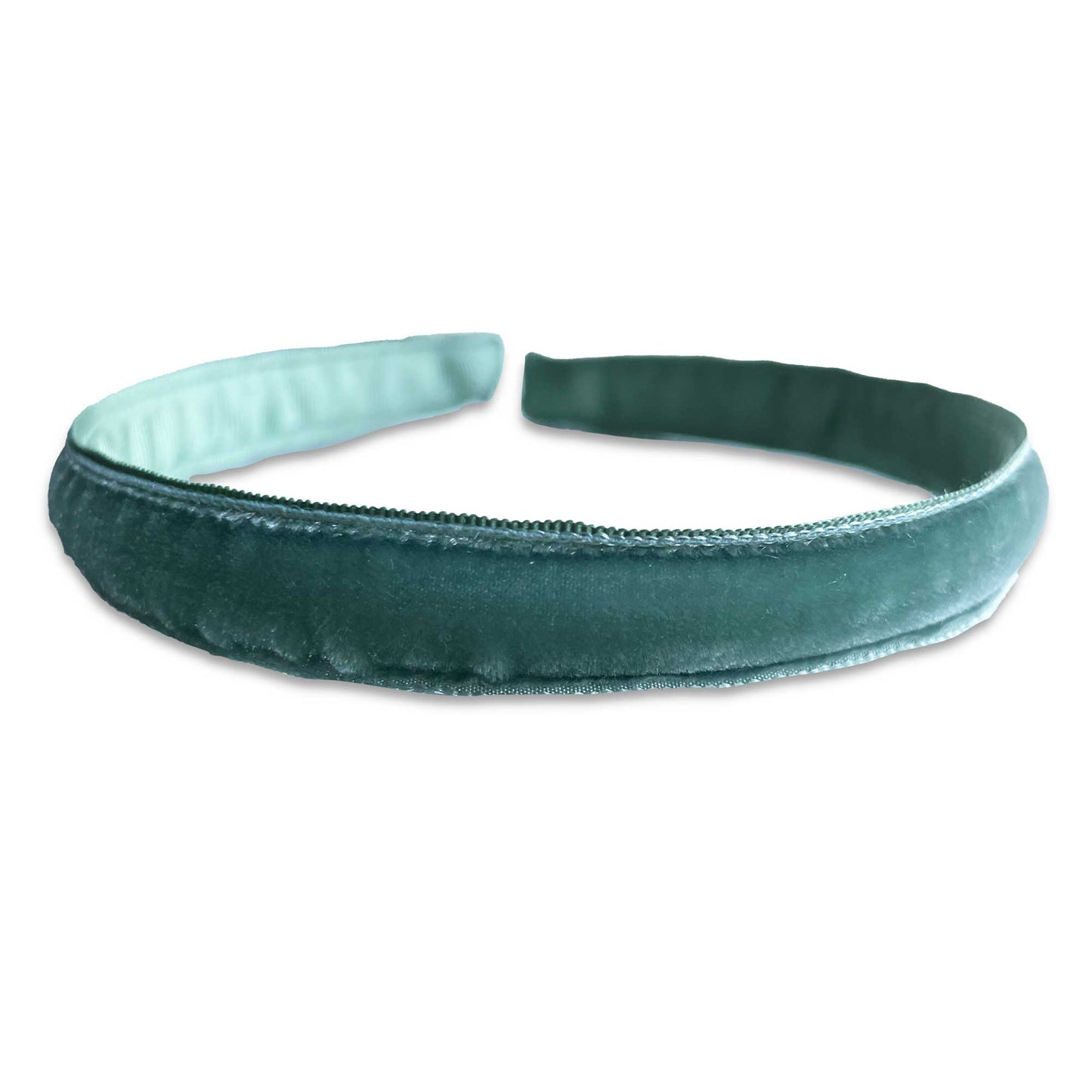 Aquamarine Velvet Headband 0.5"