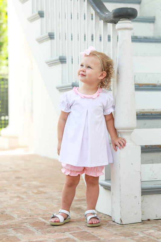 Harriet Bloomer Set Light Pink Dot