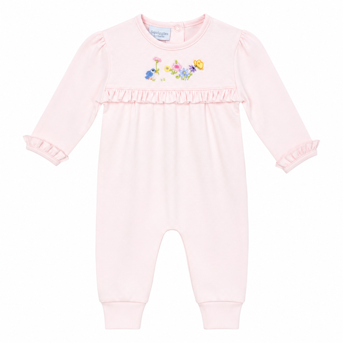 Bluebird Song Pink Long Romper