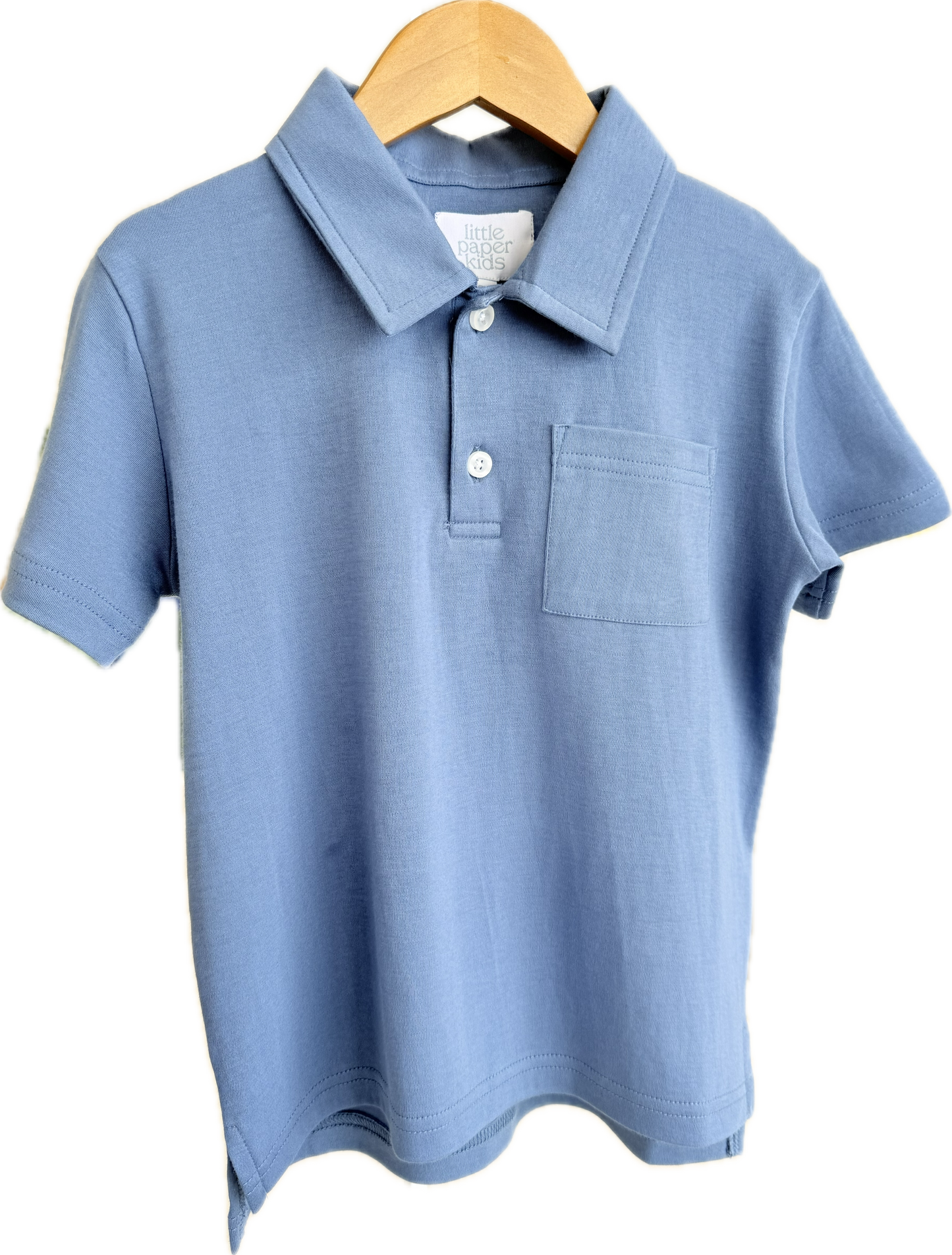 Knit Pocket Polo Lake Blue
