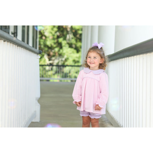 Katherine Bloomer Set - Light Pink Stripe/Lavender