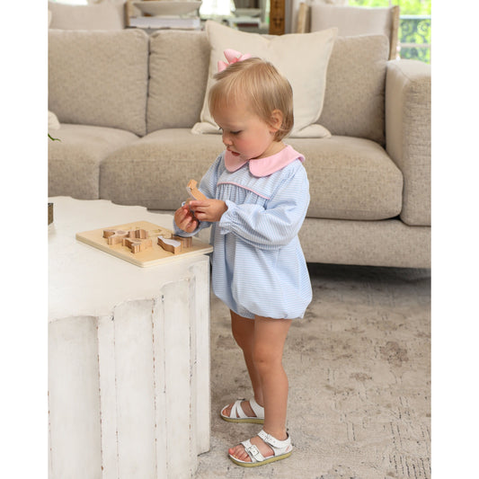 Katherine Bubble - Light Blue Stripe/Light Pink