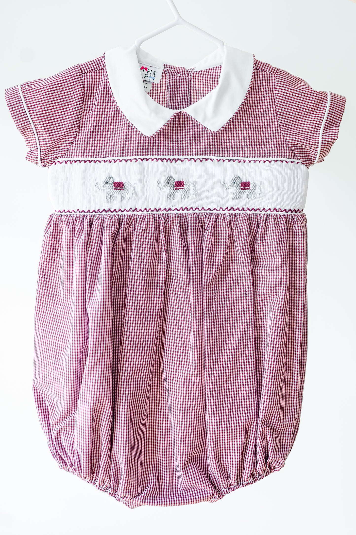 Alabama Boy Smocked Bubble