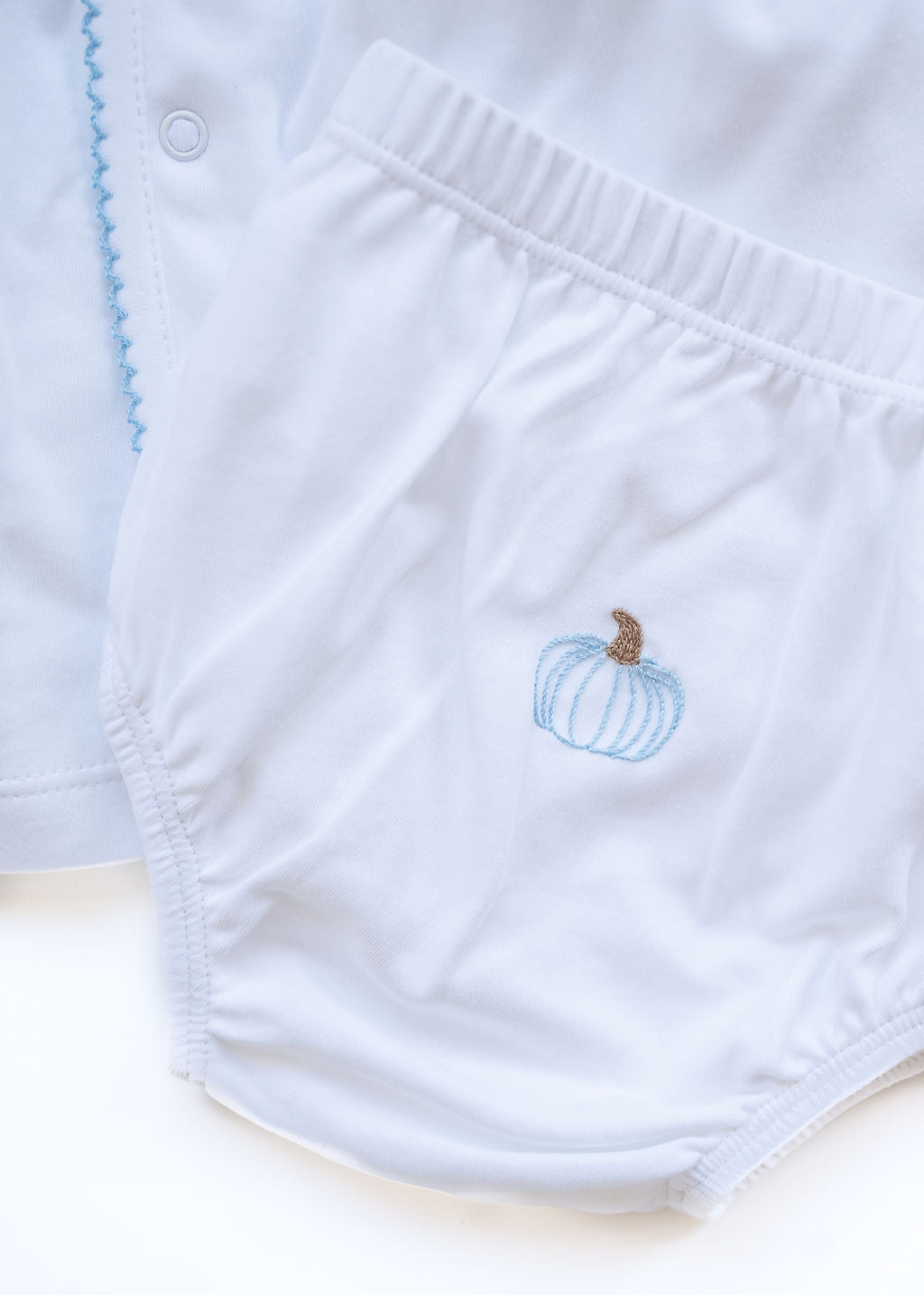Blue Pumpkin Diaper Set