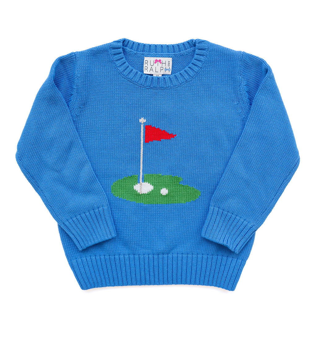 Blue Golf Sweater