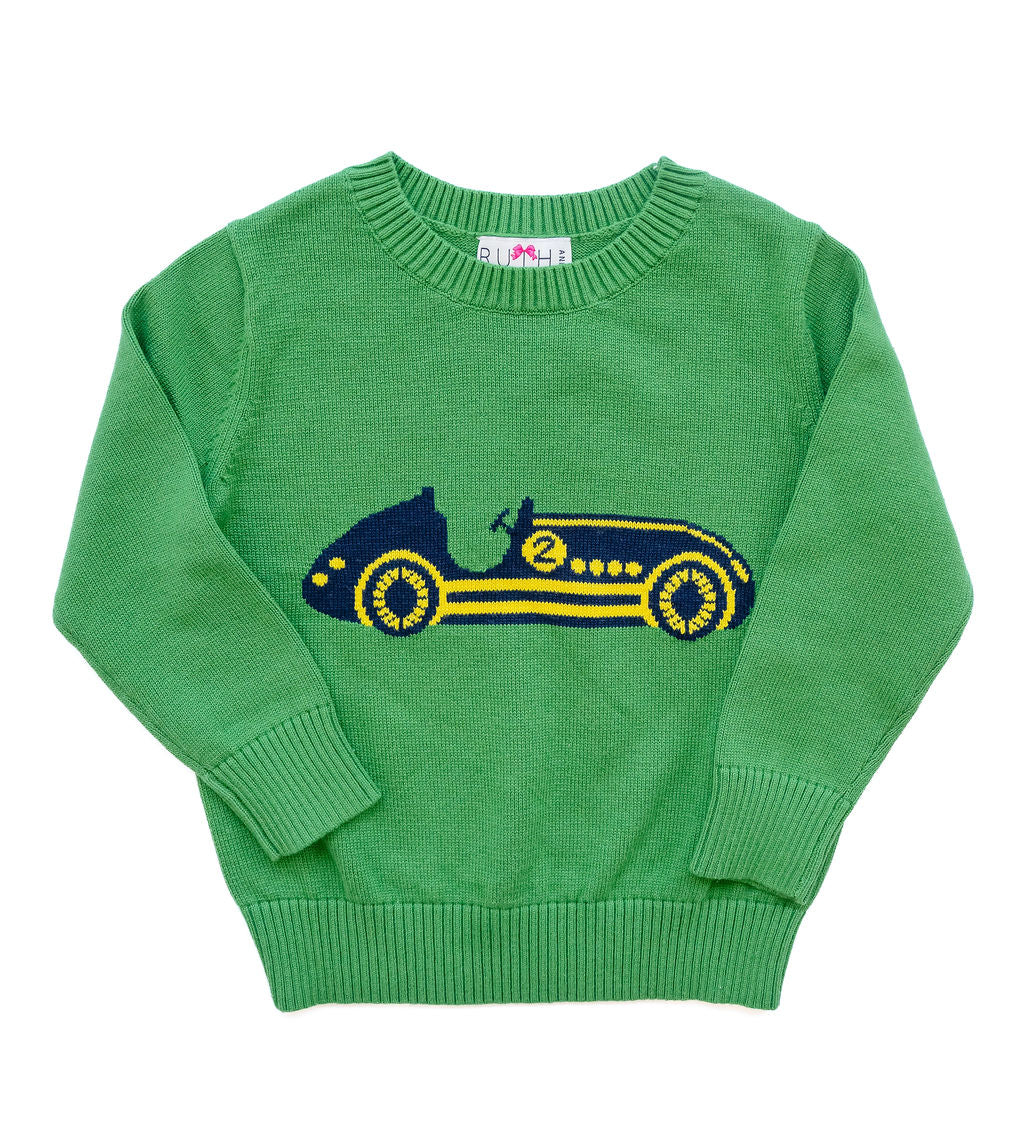 Green Race Car Sweater
