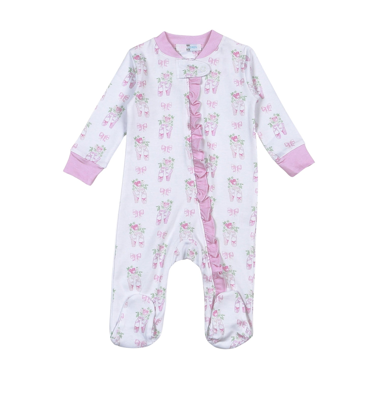 Ballerina Pima Zipper Footie