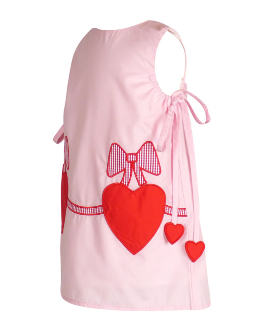 Pink Tie Jumper - Valentine Hearts
