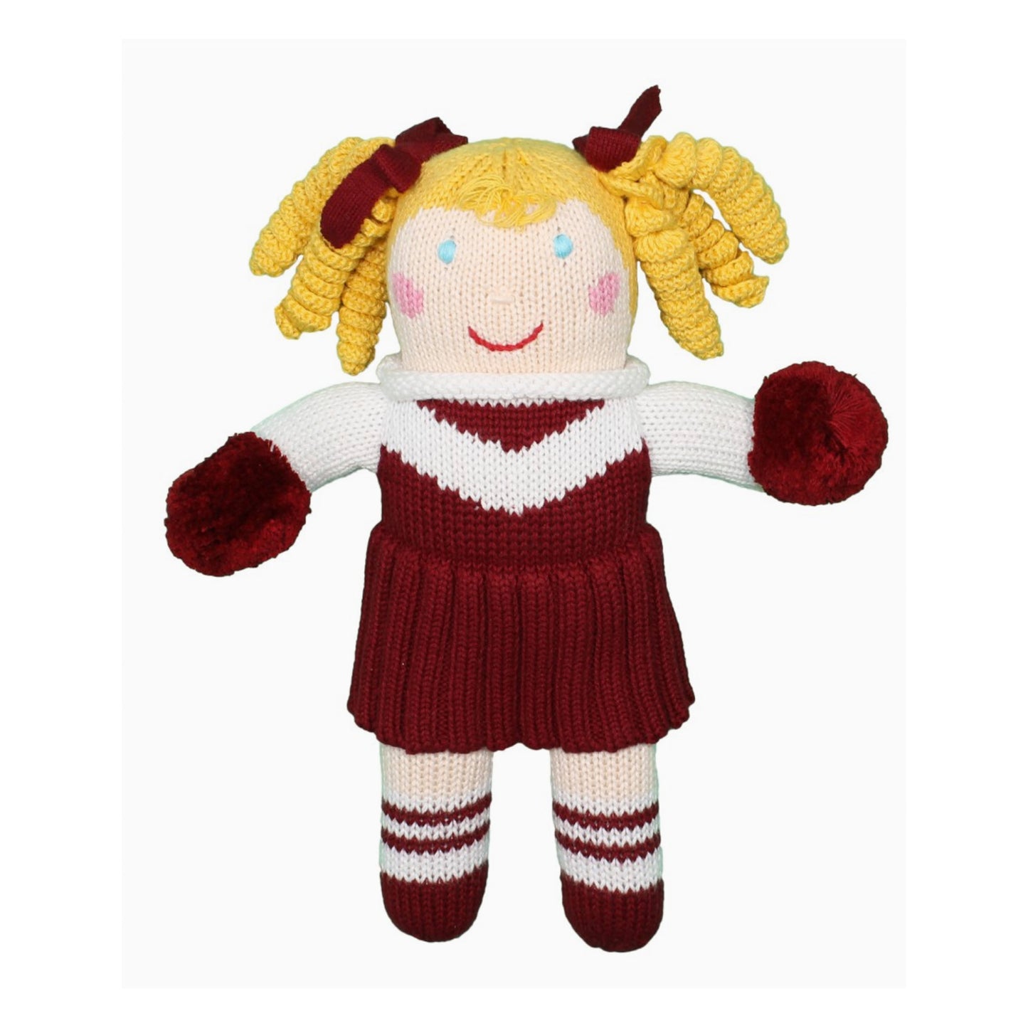 Alabama cheerleader stuffed knit doll toy crimson from Zubels