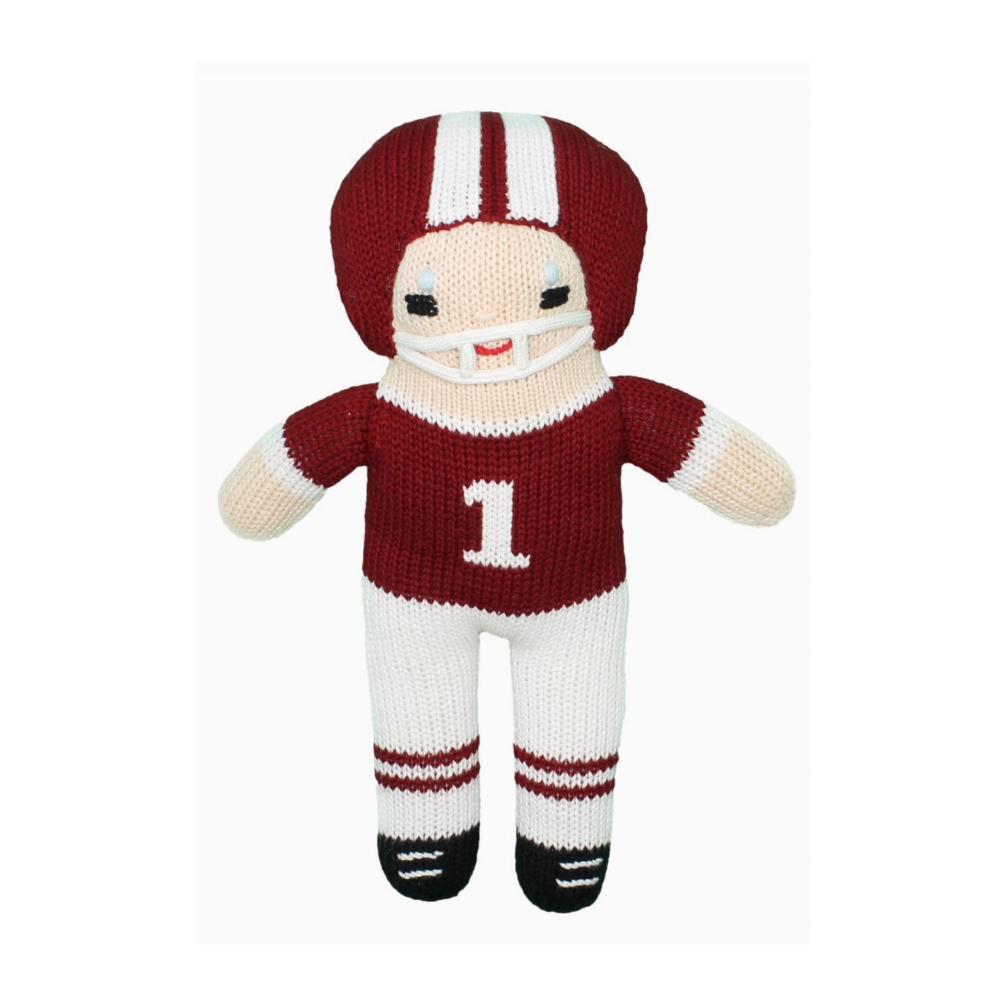 Alabama football player stuffed knit doll toy crimson from Zubels