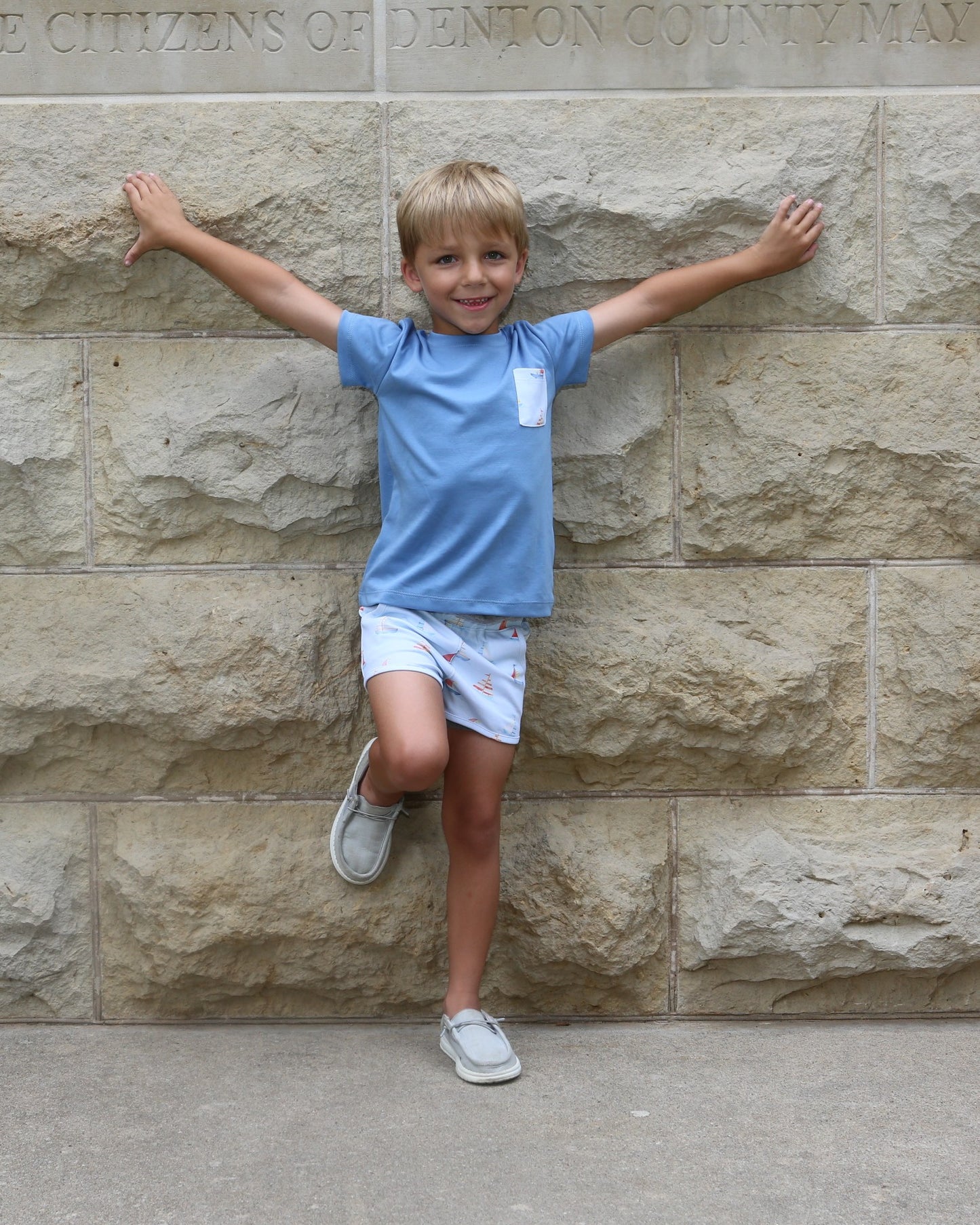 Sail Away Boy Short Set