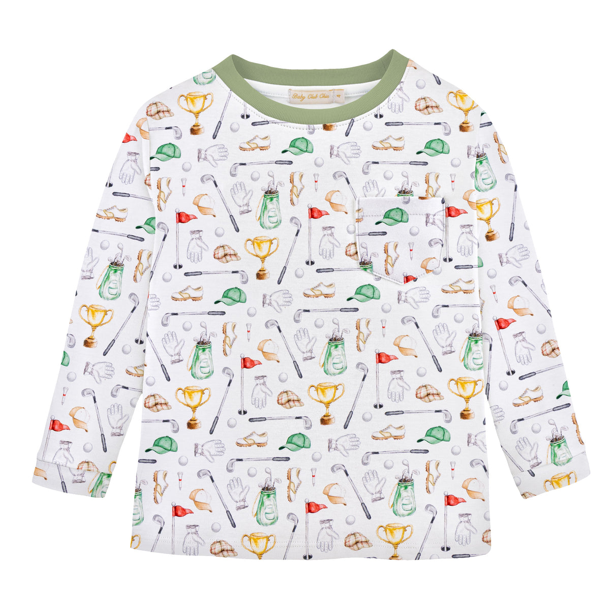 Little Champions Golf Printed Pocket Tee