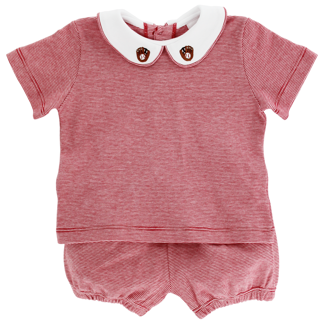 Baseball Boy Bloomer Short Set
