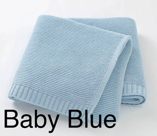 Nap Time Cotton Blanket - Baby Blue