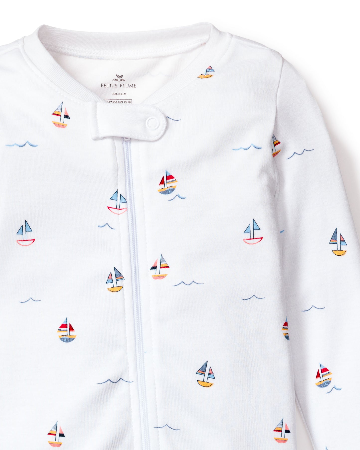 Boy PJ Footie Bateau Print