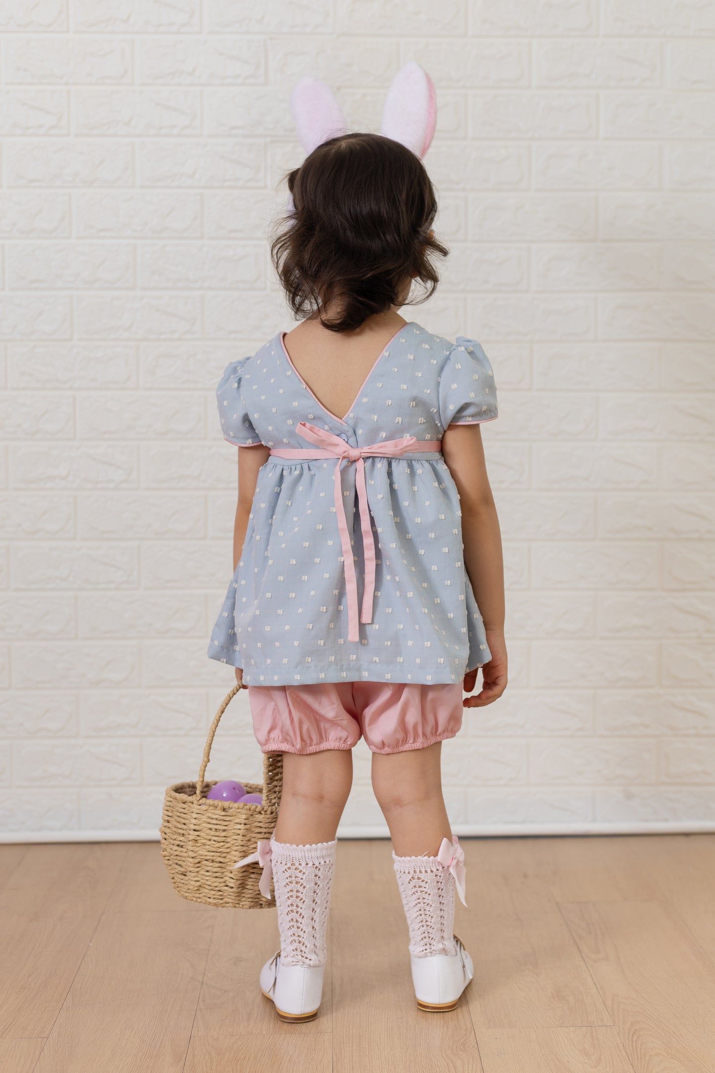Cecile Girl Set - Smocked Bunnies