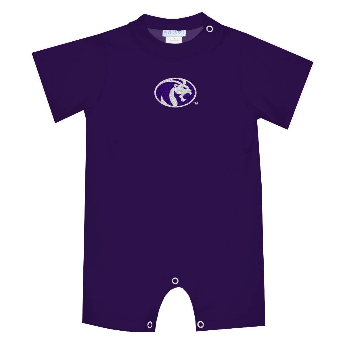 UNA Lions Embroidered Purple Romper
