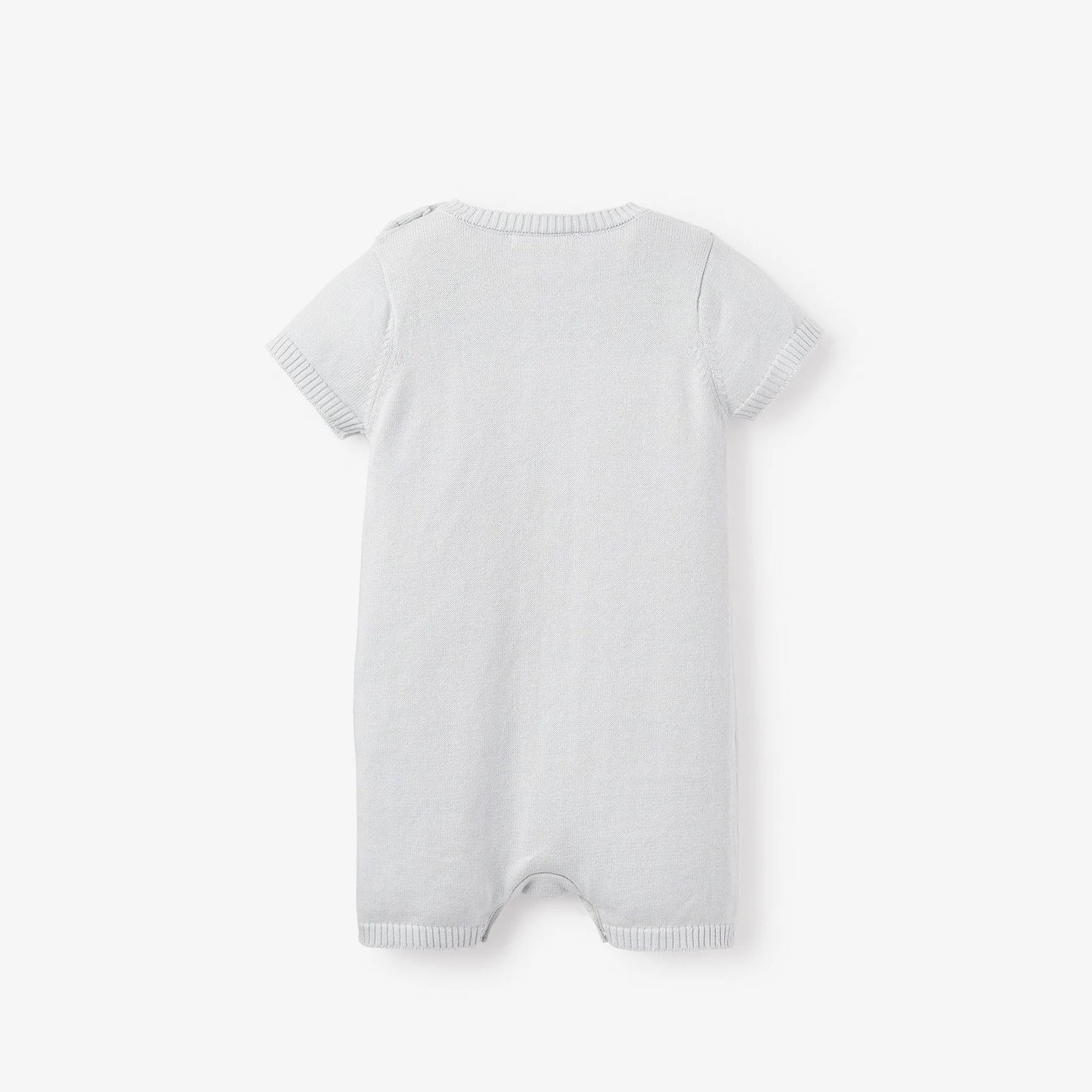 Blue Bunny Pom Tail Knit Romper