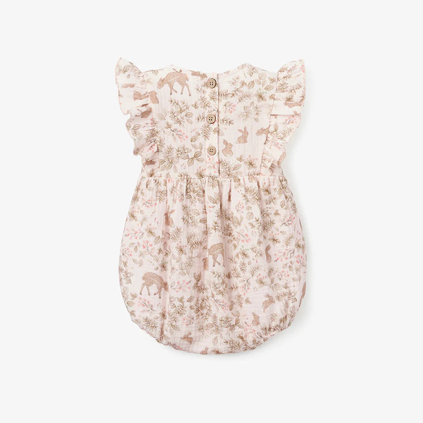 Pink Woodland Bunny Muslin Bubble
