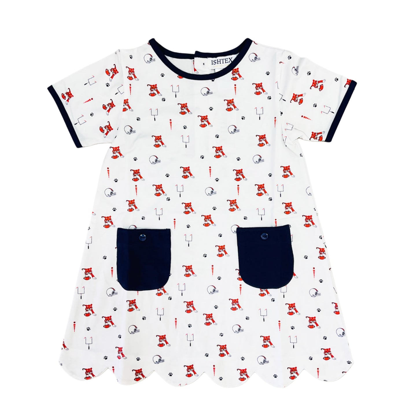 Tiger Football Print Pocket Dress