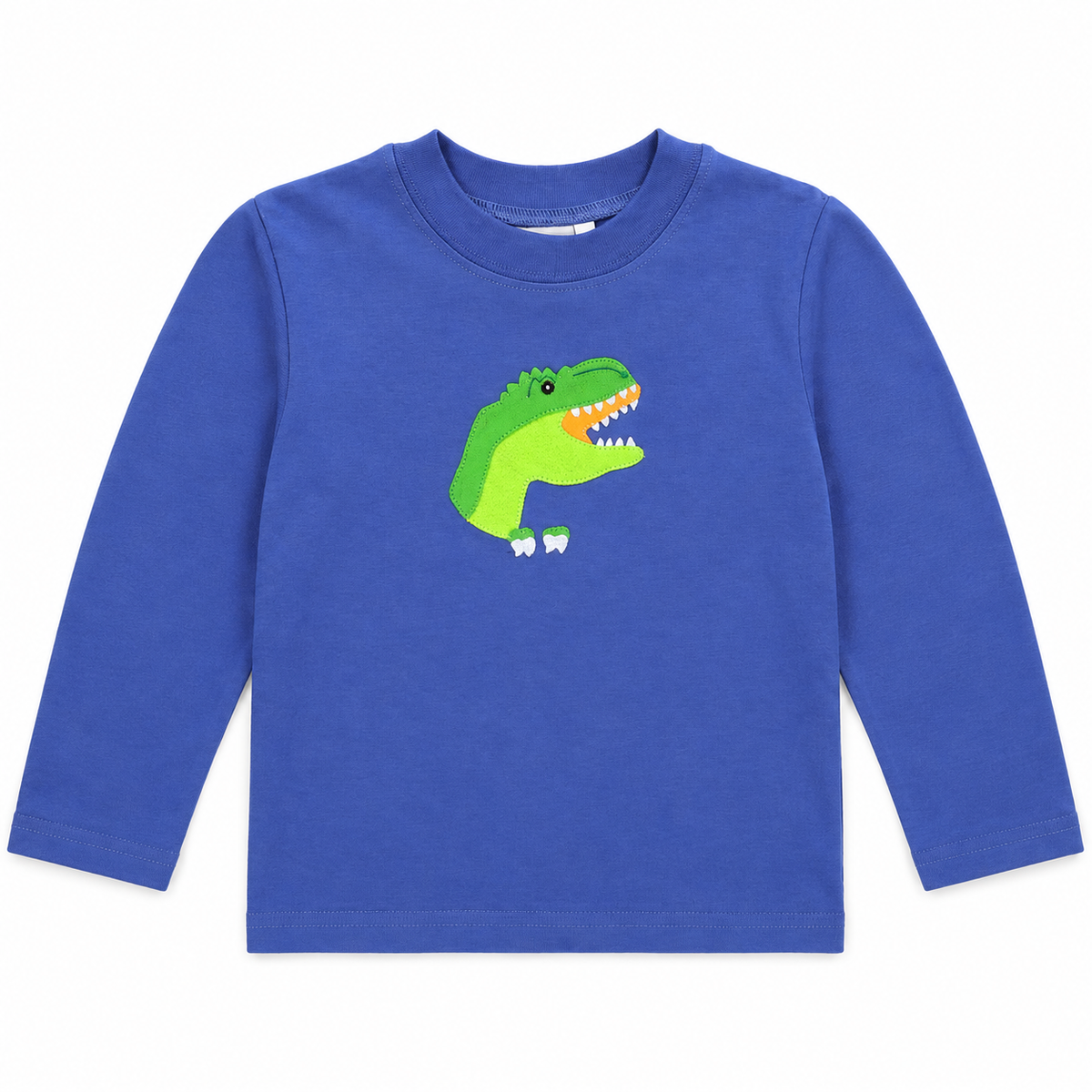 Blue T-Rex Dinosaur Long Sleeve Tee
