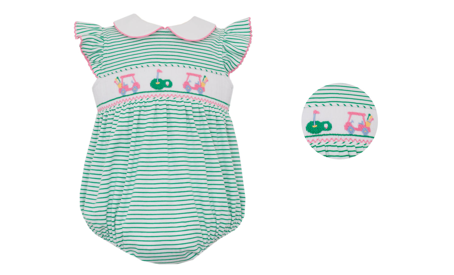 Girl's Golf Green Smock Bubble