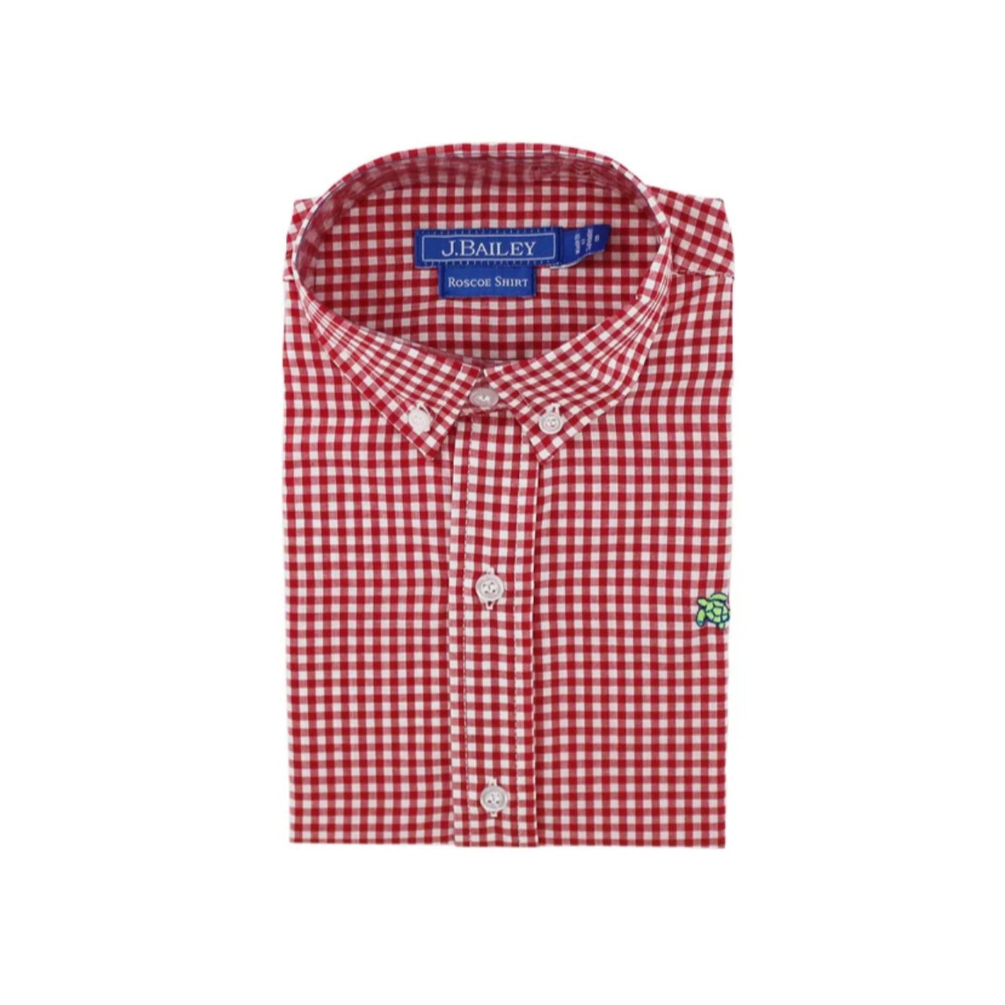 Red Check Button Down