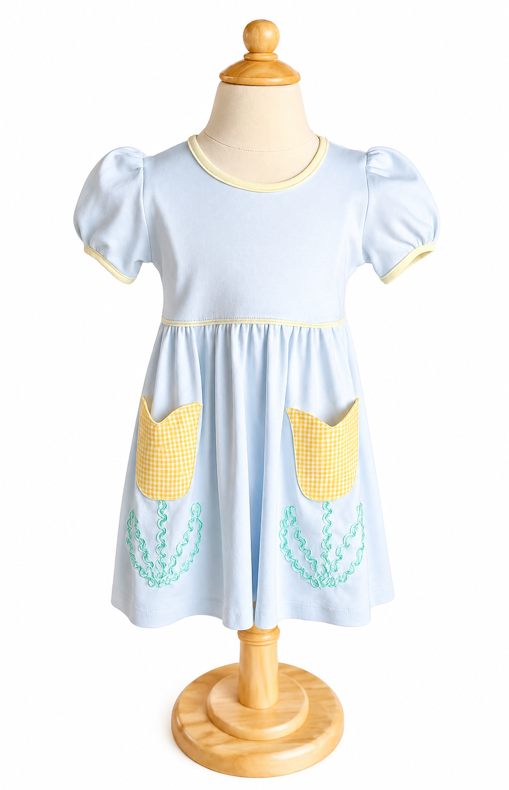 Squiggles Blue Dress Tulip Pockets