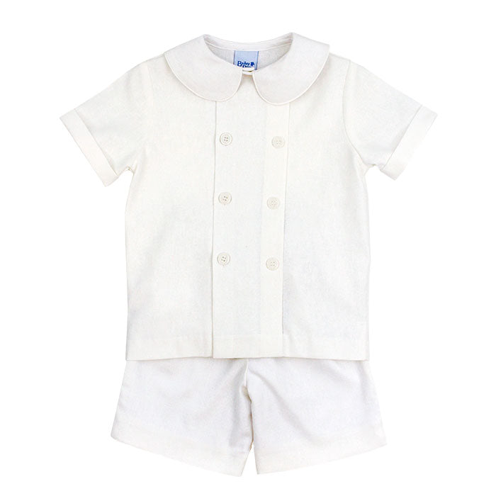 Whisper Linen Boy Dressy Short Set