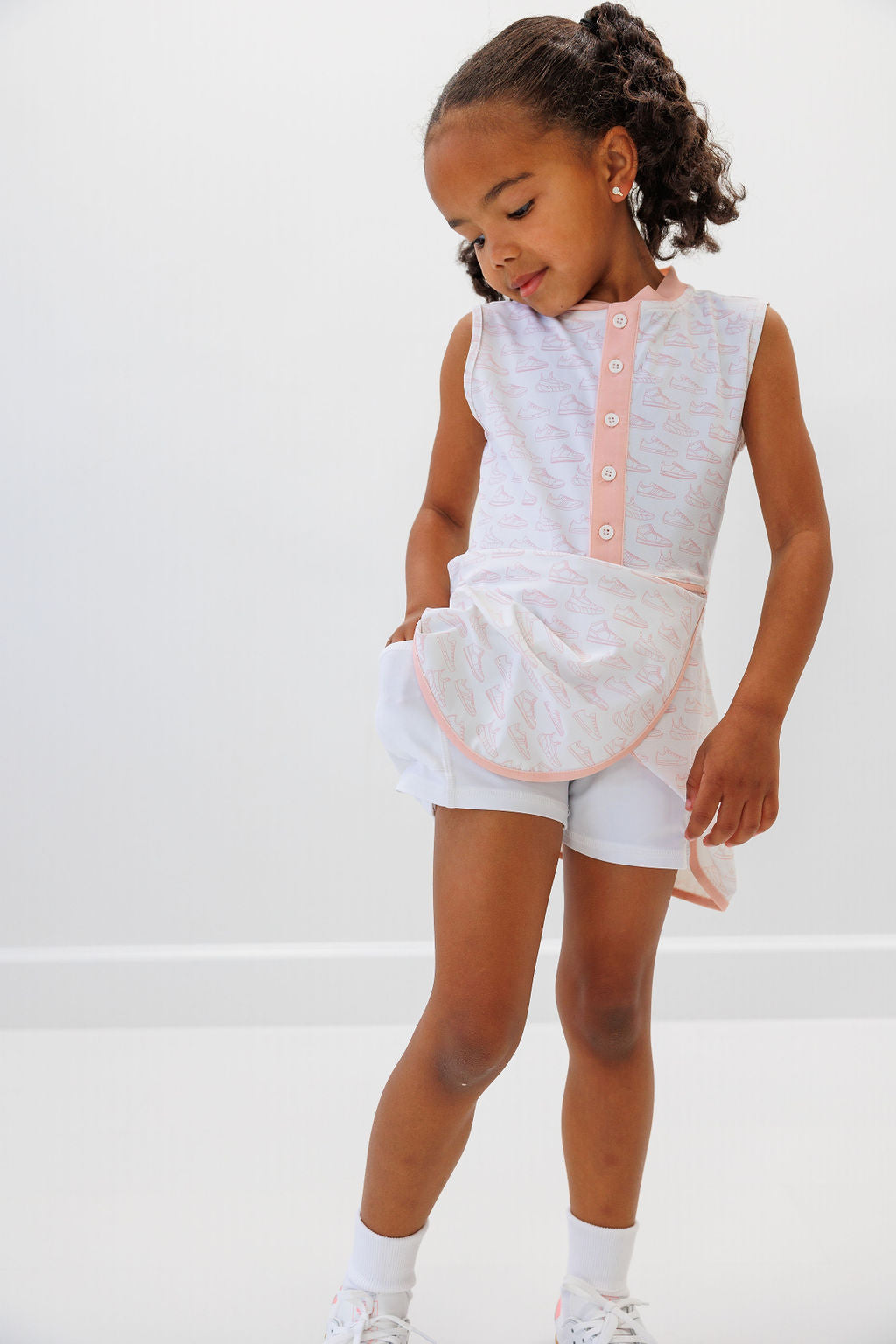 Pink Sneaker Sport Skort Dress