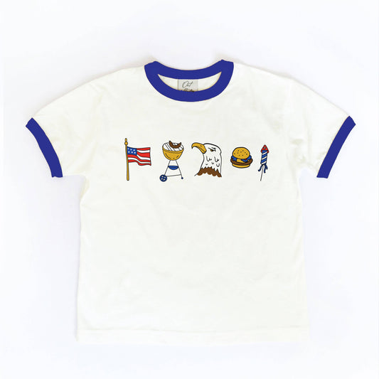 PATRIOTIC ROW Toddler Ringer Graphic Top