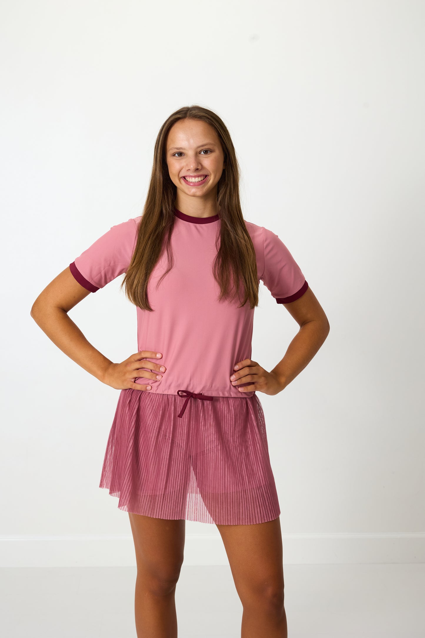 Dusty Pink Top and Skirt Set