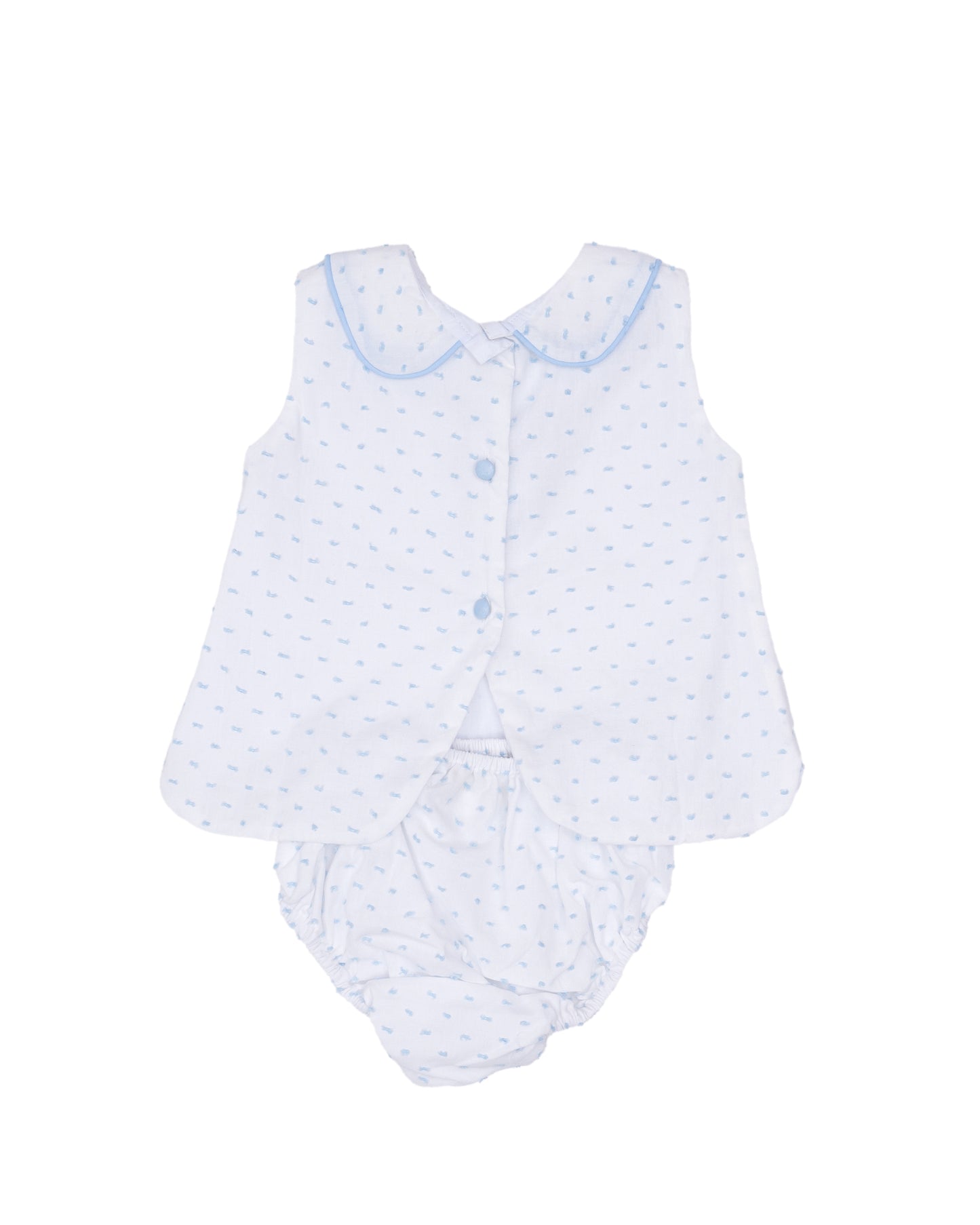 Blue Swiss Dot Raleigh Bloomer Set