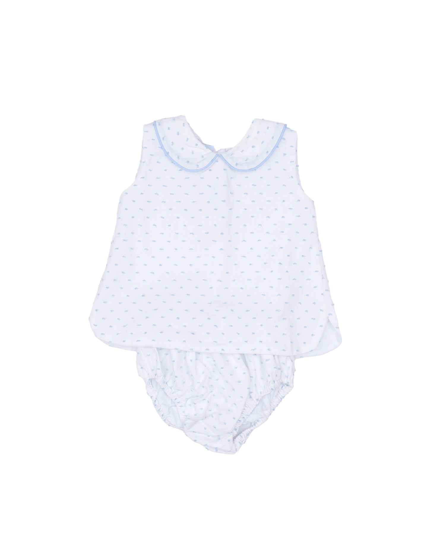 Blue Swiss Dot Raleigh Bloomer Set