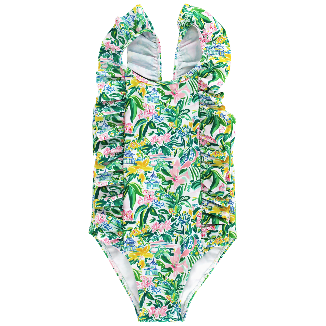 Pagoda Gardens Girl One-Piece Swim