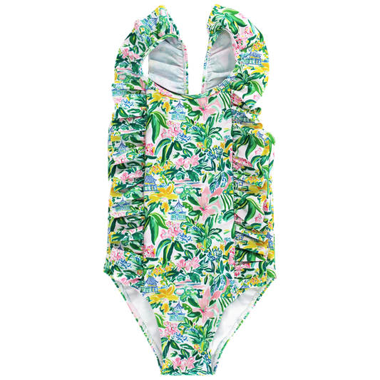 Pagoda Gardens Girl One-Piece Swim