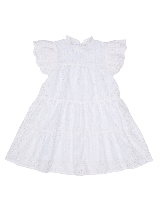 Hallie White Eyelet Dress