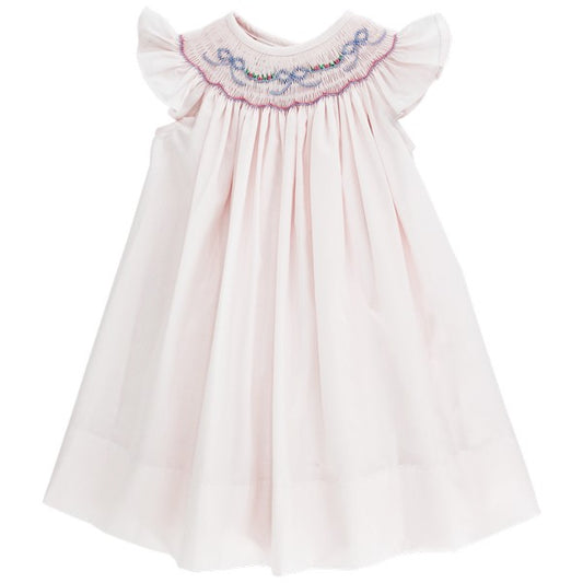 Pink with Bow Vine - Bishop Dress