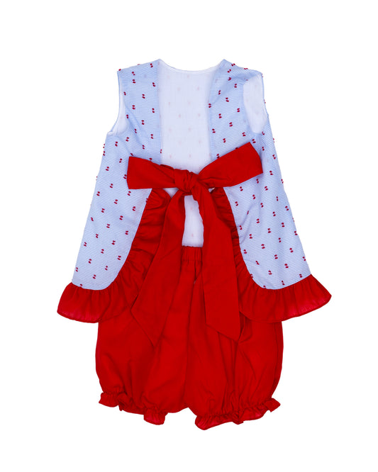 Blakely Star Spangled Swiss Dot Bloomer Set